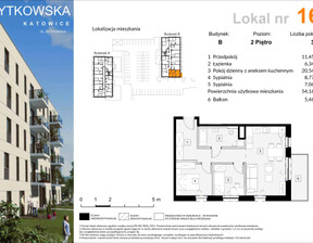 Mieszkanie w inwestycji Katowice Bytkowska przy Parku Śląskim, Katowice, 54 m²