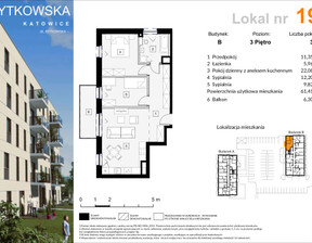 Mieszkanie w inwestycji Katowice Bytkowska przy Parku Śląskim, Katowice, 61 m²
