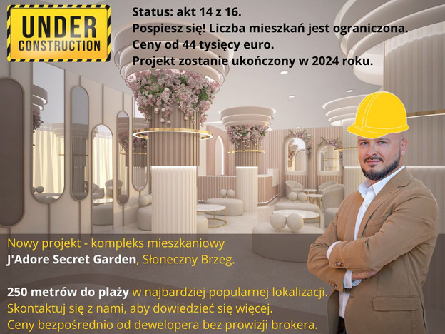Morizon WP ogłoszenia | Kawalerka na sprzedaż, Bułgaria Słoneczny Brzeg, 45 m² | 6639