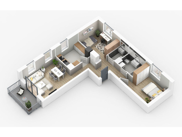 Morizon WP ogłoszenia | Mieszkanie w inwestycji Next Ursus, Warszawa, 63 m² | 7334
