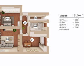 Mieszkanie na sprzedaż, Grzegorzowice Wielkie, 51 m²