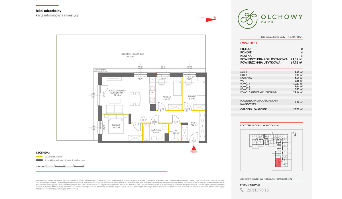 Mieszkanie w inwestycji OLCHOWY PARK, Warszawa, 72 m² | Morizon.pl | 7741