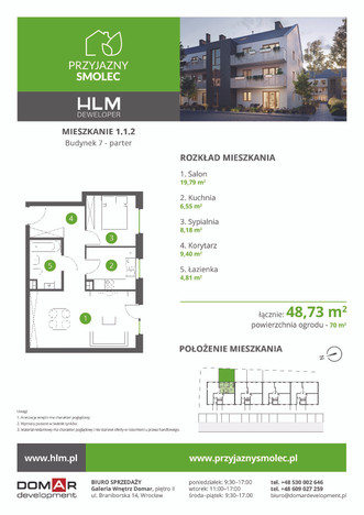 Mieszkanie w inwestycji Przyjazny Smolec, Smolec, 49 m² | Morizon.pl | 7752