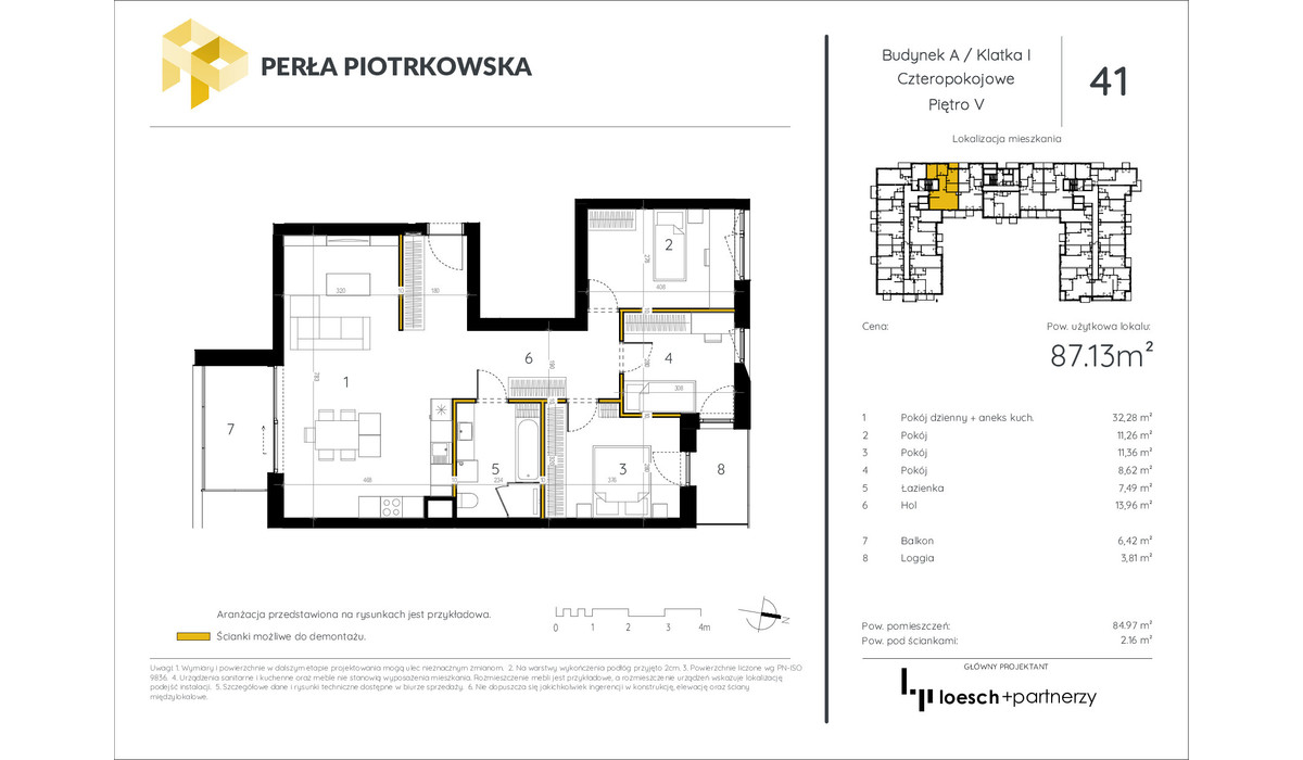 Mieszkanie w inwestycji Perła Piotrkowska, Łódź, 87 m² | Morizon.pl | 9565